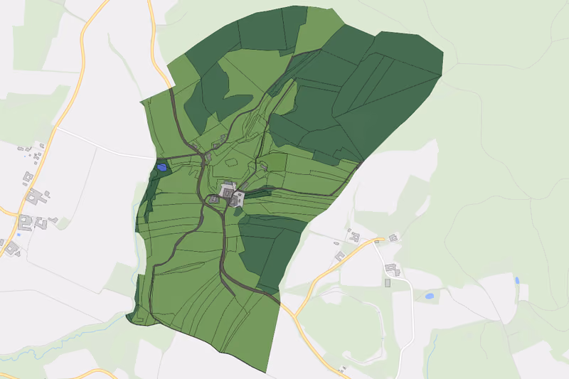 Kartenvorschau des Bodenverbrauchs der KG Eckartsberg