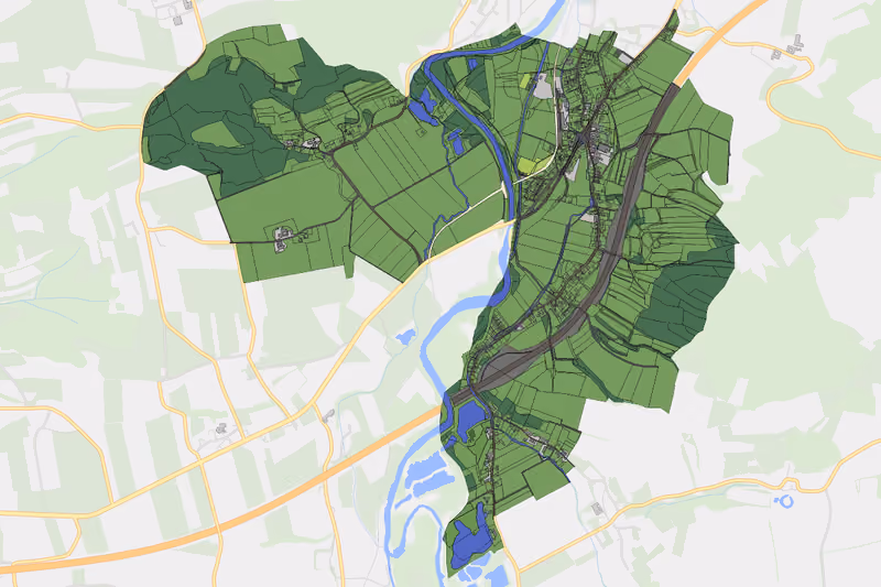 Kartenvorschau des Bodenverbrauchs der KG Erlauf