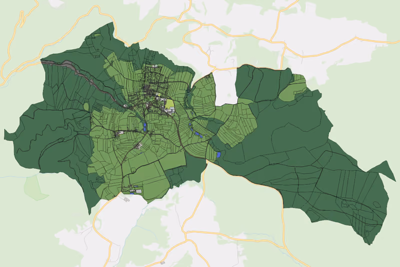 Kartenvorschau des Bodenverbrauchs der KG Gansbach