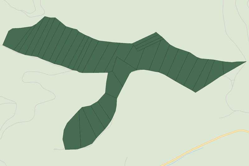 Kartenvorschau des Bodenverbrauchs der KG Geroldinger Wald