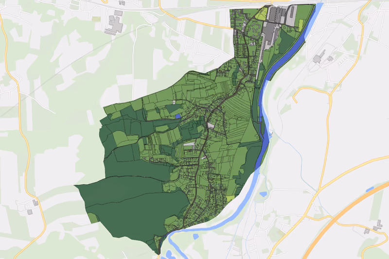 Kartenvorschau des Bodenverbrauchs der KG Golling