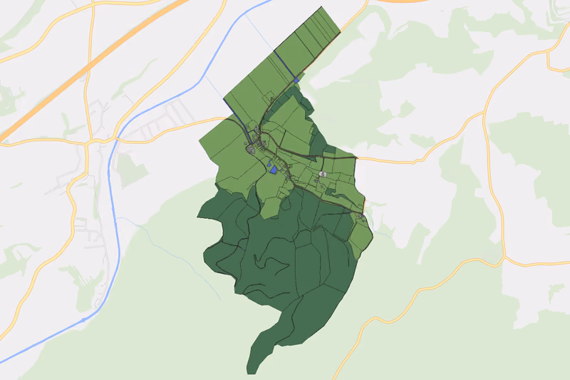 Kartenvorschau des Bodenverbrauchs der KG Großpriel