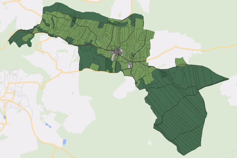 Kartenvorschau des Bodenverbrauchs der KG Hessendorf