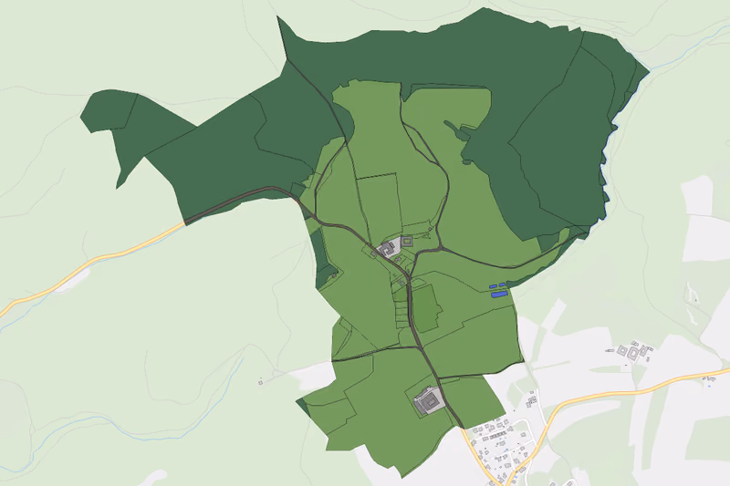 Kartenvorschau des Bodenverbrauchs der KG Hohenwarth