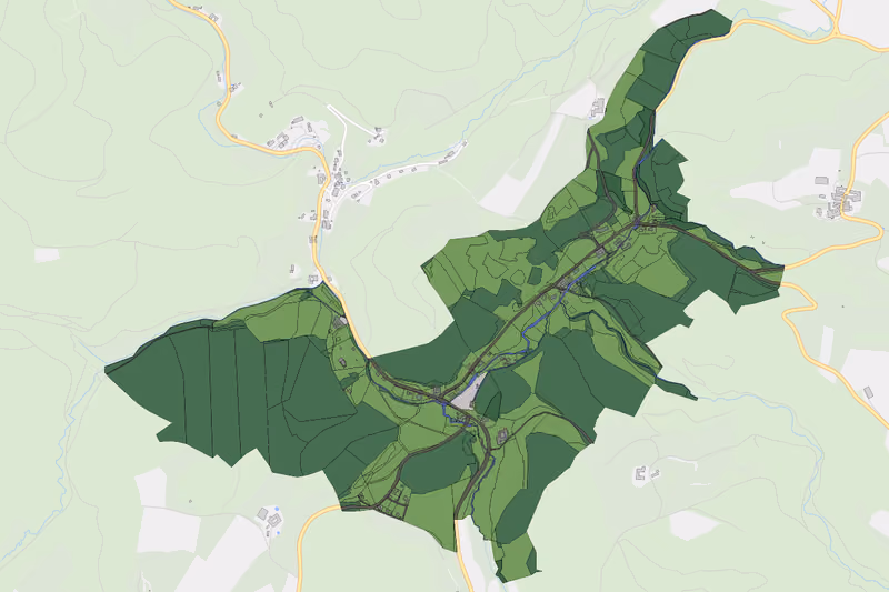 Kartenvorschau des Bodenverbrauchs der KG Kochholz