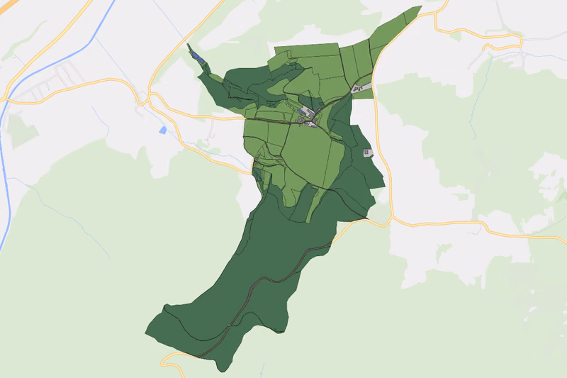 Kartenvorschau des Bodenverbrauchs der KG Kollapriel