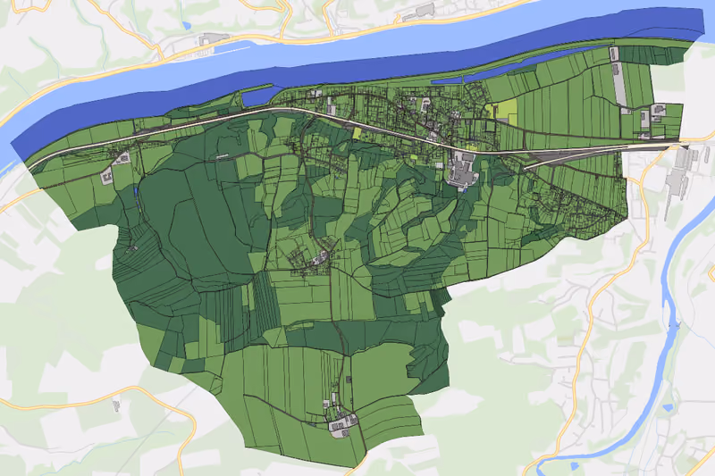 Kartenvorschau des Bodenverbrauchs der KG Krumnußbaum