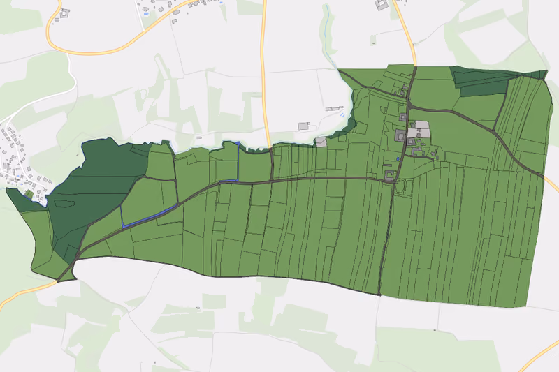 Kartenvorschau des Bodenverbrauchs der KG Lerchfeld