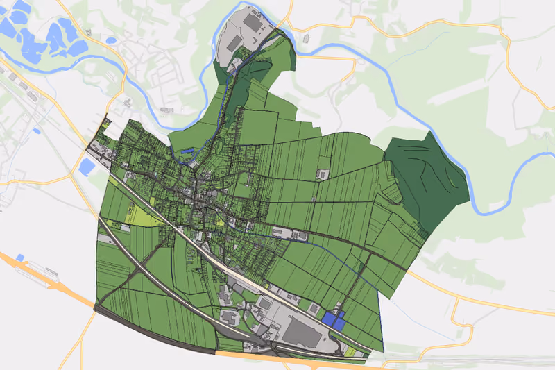 Kartenvorschau des Bodenverbrauchs der KG Loosdorf