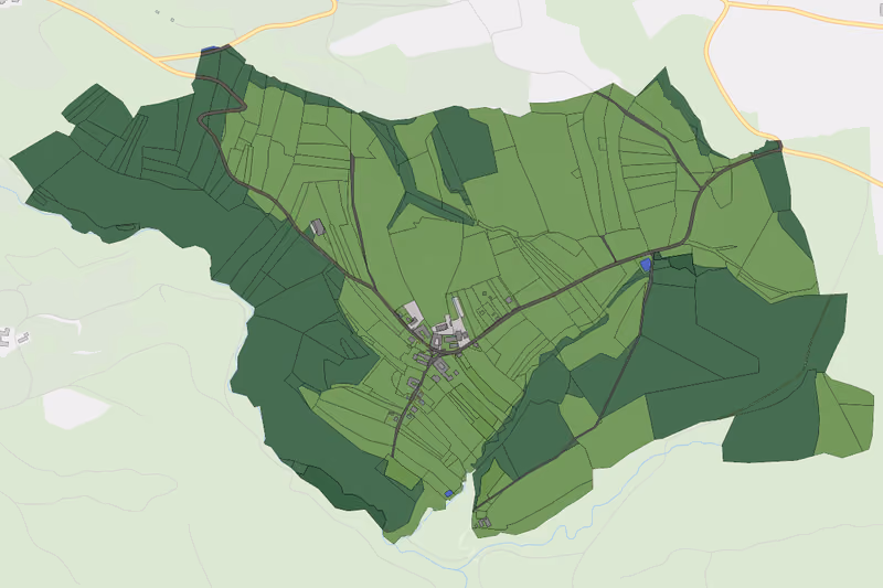 Kartenvorschau des Bodenverbrauchs der KG Lottersberg