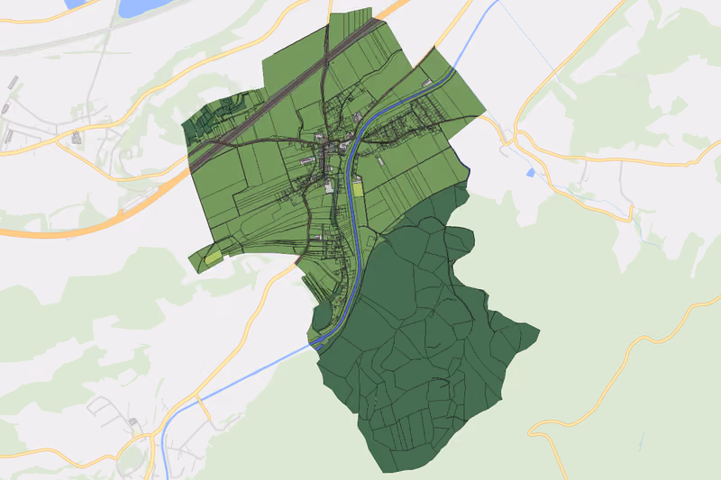 Kartenvorschau des Bodenverbrauchs der KG Matzleinsdorf