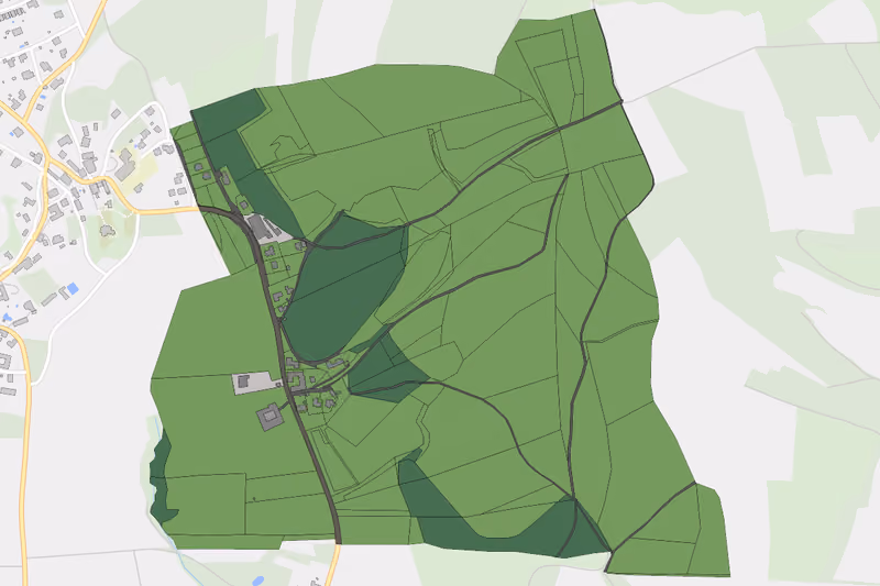 Kartenvorschau des Bodenverbrauchs der KG Nölling