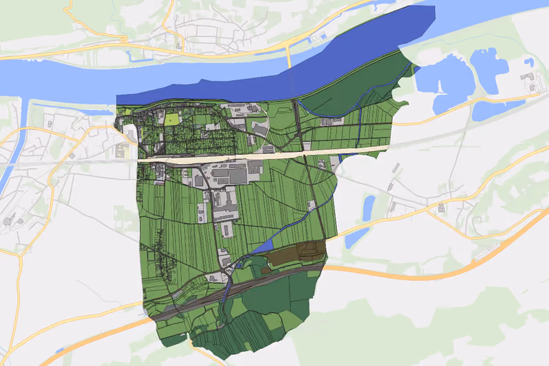 Kartenvorschau des Bodenverbrauchs der KG Pöchlarn