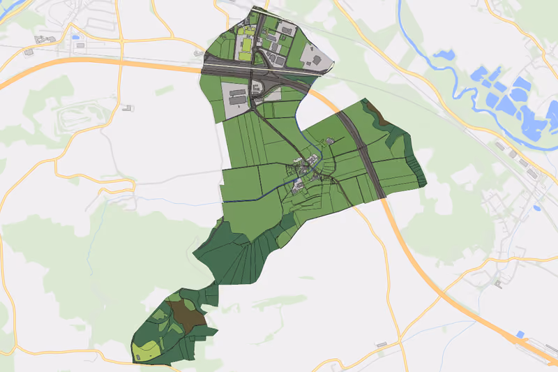 Kartenvorschau des Bodenverbrauchs der KG Schrattenbruck