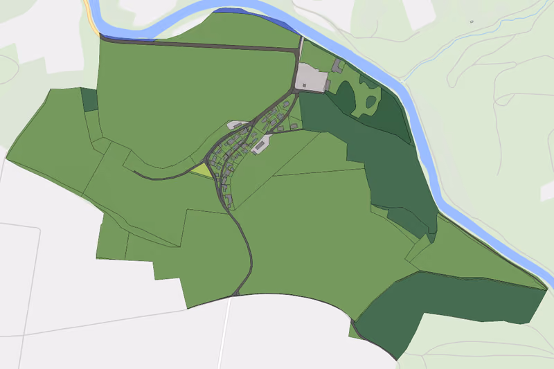 Kartenvorschau des Bodenverbrauchs der KG Sitzenthal