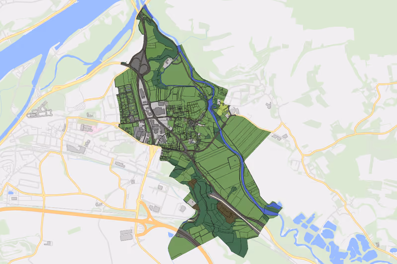 Kartenvorschau des Bodenverbrauchs der KG Spielberg