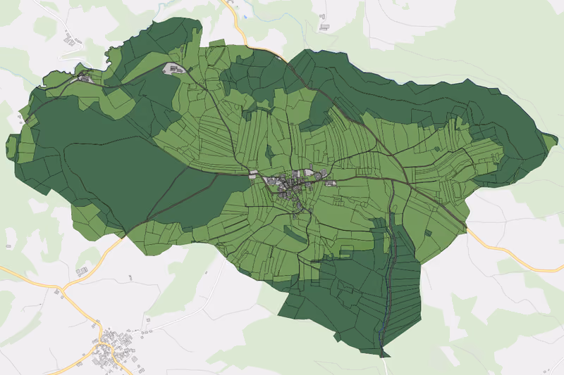 Kartenvorschau des Bodenverbrauchs der KG Fritzelsdorf