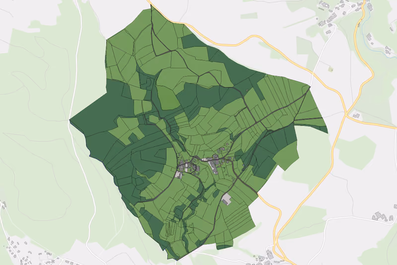 Kartenvorschau des Bodenverbrauchs der KG Hart