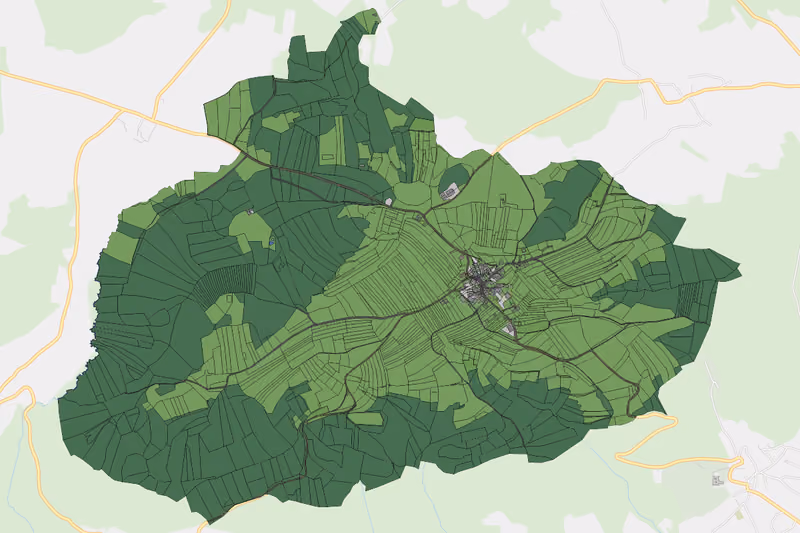 Kartenvorschau des Bodenverbrauchs der KG Nussendorf