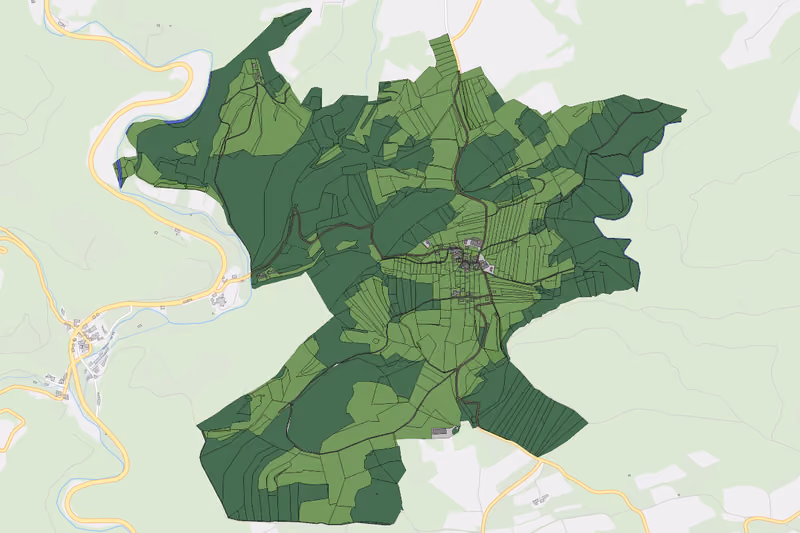 Kartenvorschau des Bodenverbrauchs der KG Fahnsdorf