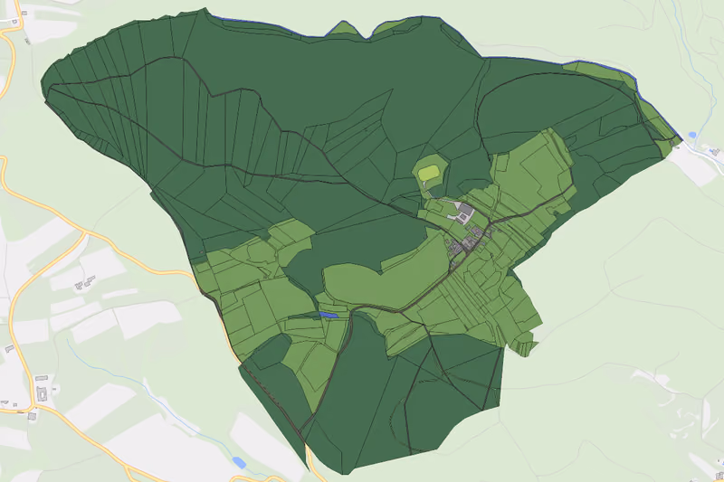 Kartenvorschau des Bodenverbrauchs der KG Mödelsdorf