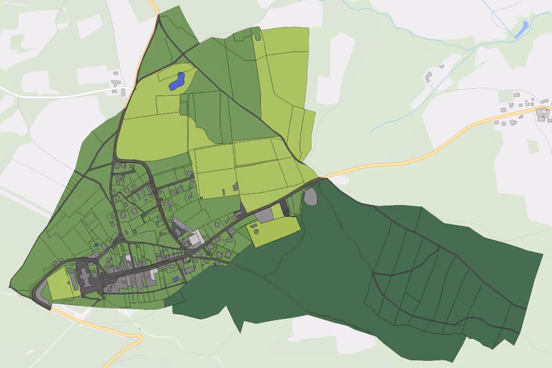 Kartenvorschau des Bodenverbrauchs der KG Maria Taferl