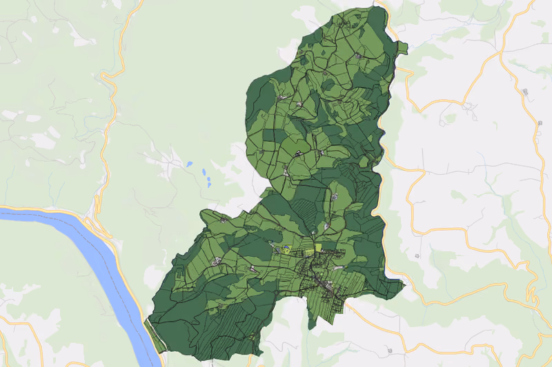 Kartenvorschau des Bodenverbrauchs der KG Nöchling
