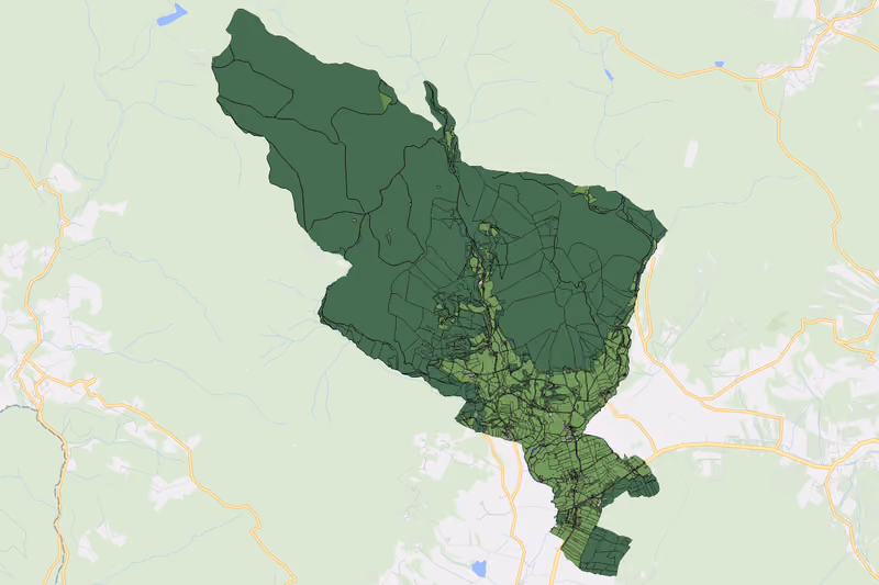 Kartenvorschau des Bodenverbrauchs der KG Wimberg