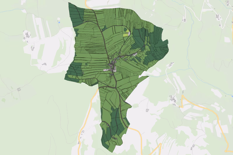Kartenvorschau des Bodenverbrauchs der KG Braunegg