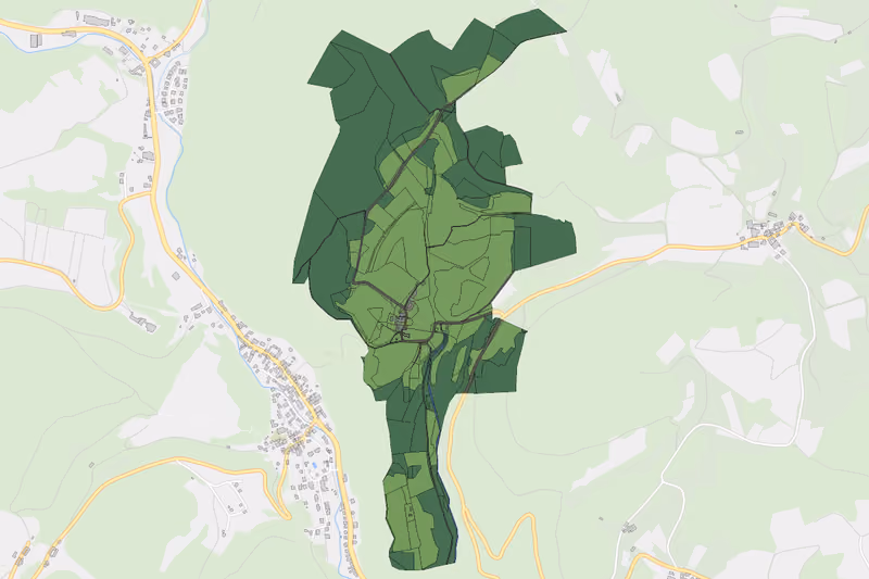 Kartenvorschau des Bodenverbrauchs der KG Eibetsberg bei Weiten