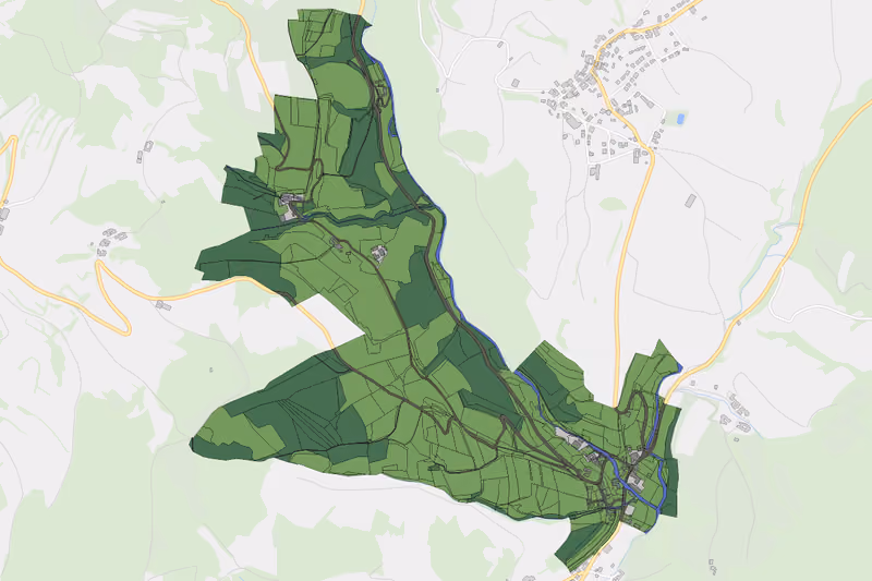 Kartenvorschau des Bodenverbrauchs der KG Feistritz