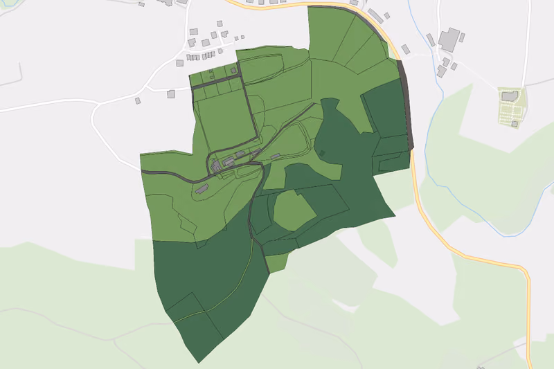 Kartenvorschau des Bodenverbrauchs der KG Krempersbach