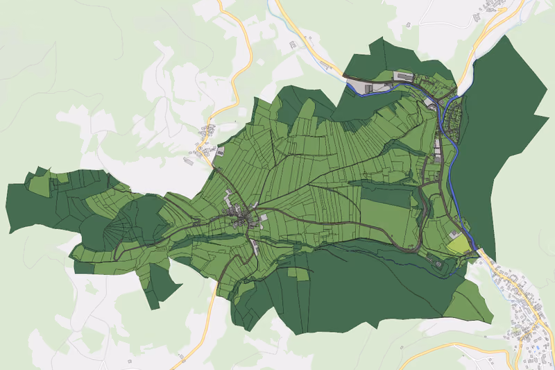 Kartenvorschau des Bodenverbrauchs der KG Mollendorf