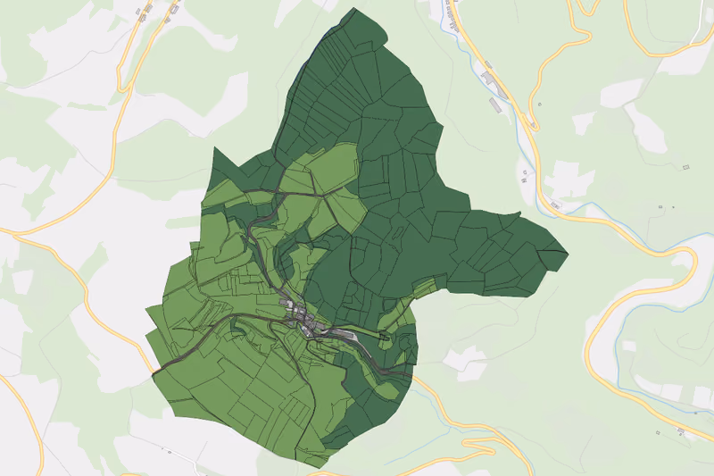 Kartenvorschau des Bodenverbrauchs der KG Mörenz
