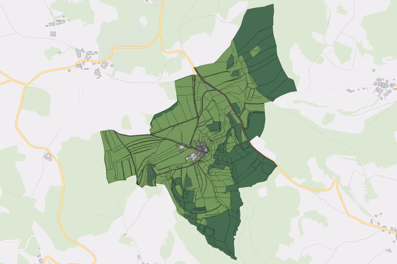 Kartenvorschau des Bodenverbrauchs der KG Mürfelndorf
