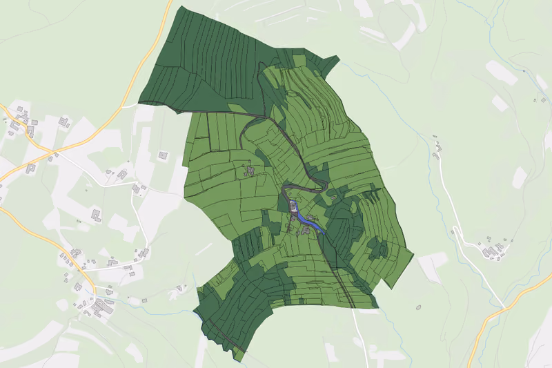 Kartenvorschau des Bodenverbrauchs der KG Neudorf