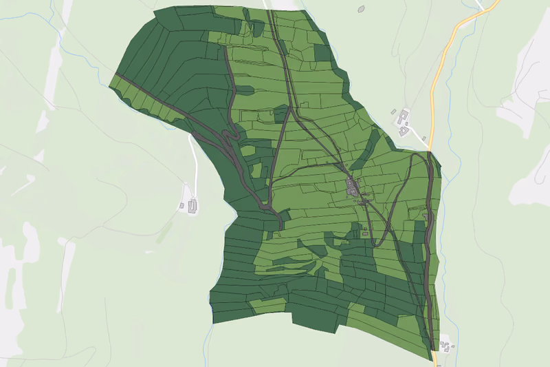 Kartenvorschau des Bodenverbrauchs der KG Neusiedl bei Pfaffenhof