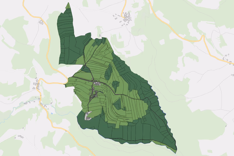 Kartenvorschau des Bodenverbrauchs der KG Oberndorf