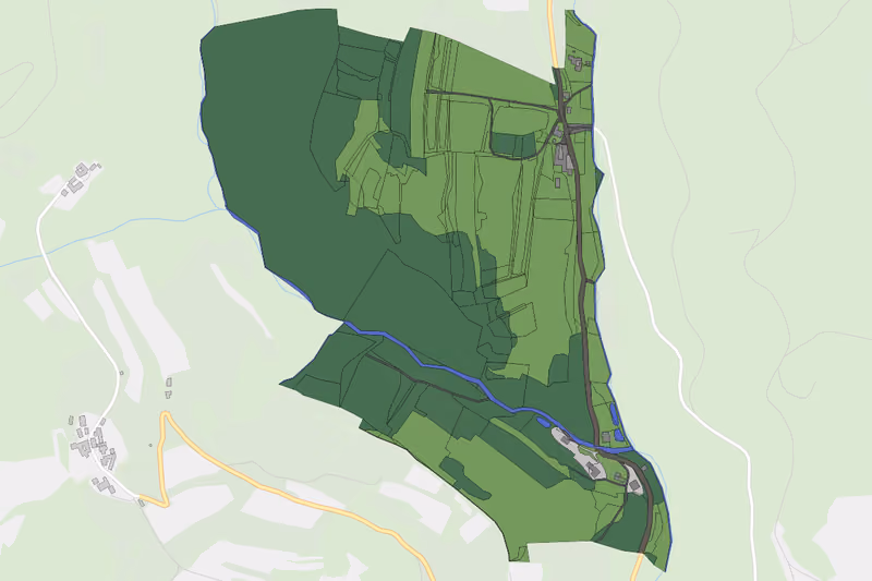 Kartenvorschau des Bodenverbrauchs der KG Pfaffenhof