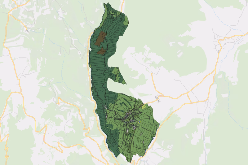 Kartenvorschau des Bodenverbrauchs der KG Raxendorf