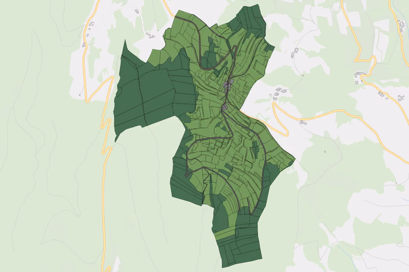 Kartenvorschau des Bodenverbrauchs der KG Troibetsberg