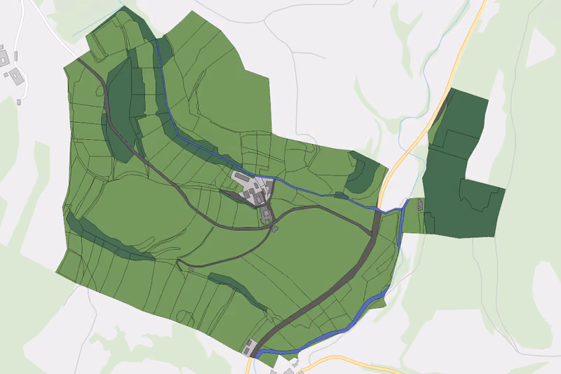 Kartenvorschau des Bodenverbrauchs der KG Walkersdorf