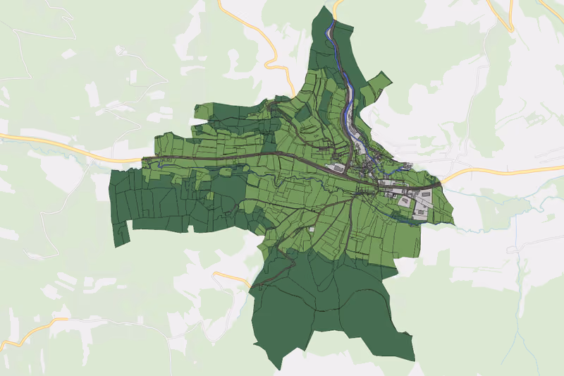 Kartenvorschau des Bodenverbrauchs der KG Würnsdorf