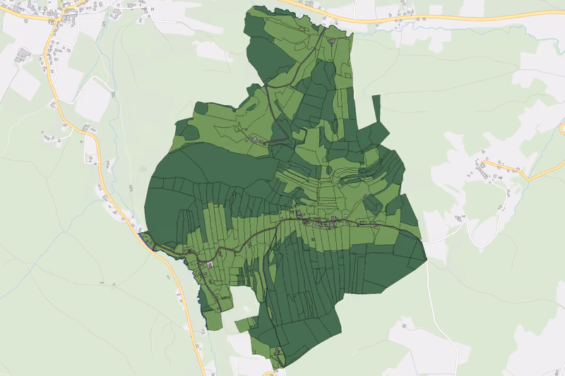 Kartenvorschau des Bodenverbrauchs der KG Zöbring
