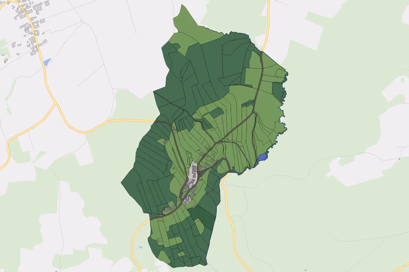 Kartenvorschau des Bodenverbrauchs der KG Pargatstetten