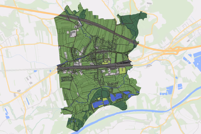 Kartenvorschau des Bodenverbrauchs der KG Blindenmarkt