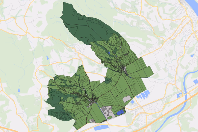 Kartenvorschau des Bodenverbrauchs der KG Karlsbach