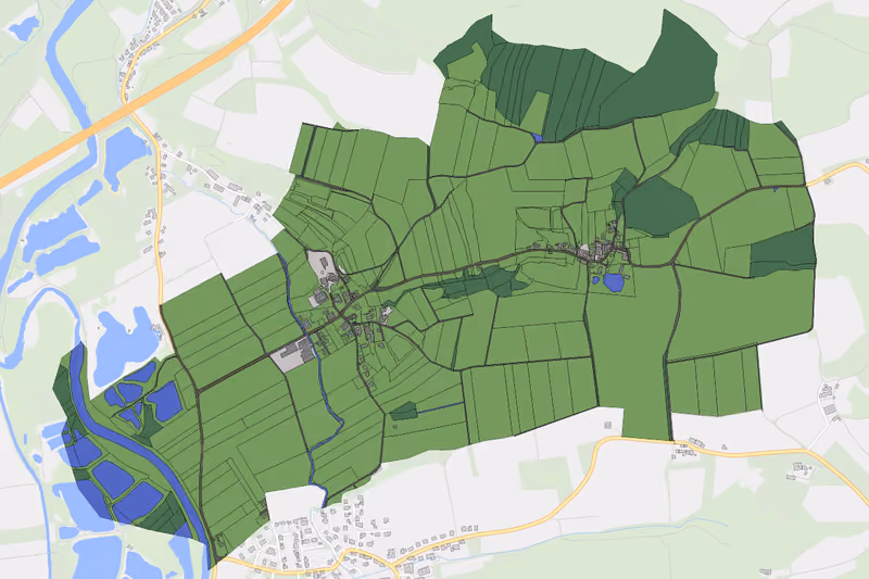 Kartenvorschau des Bodenverbrauchs der KG Wohlfahrtsbrunn