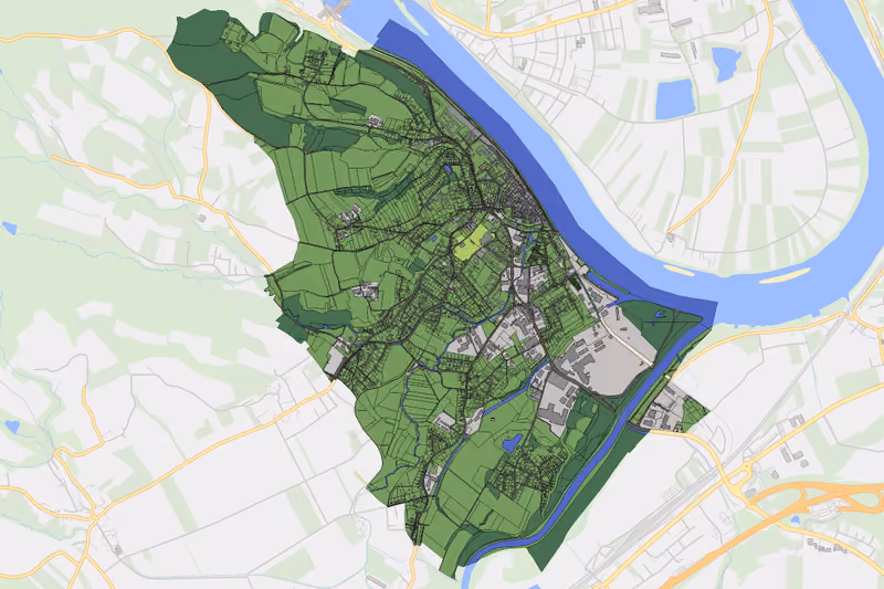 Kartenvorschau des Bodenverbrauchs der KG Ybbs