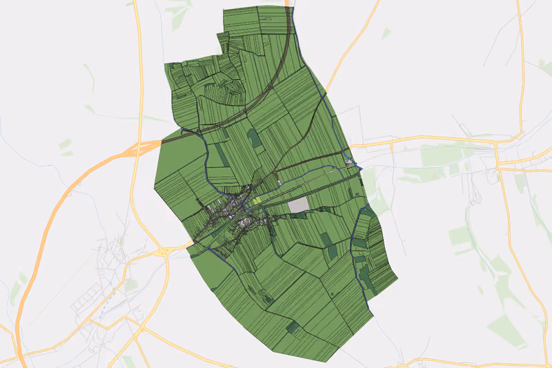 Kartenvorschau des Bodenverbrauchs der KG Bullendorf